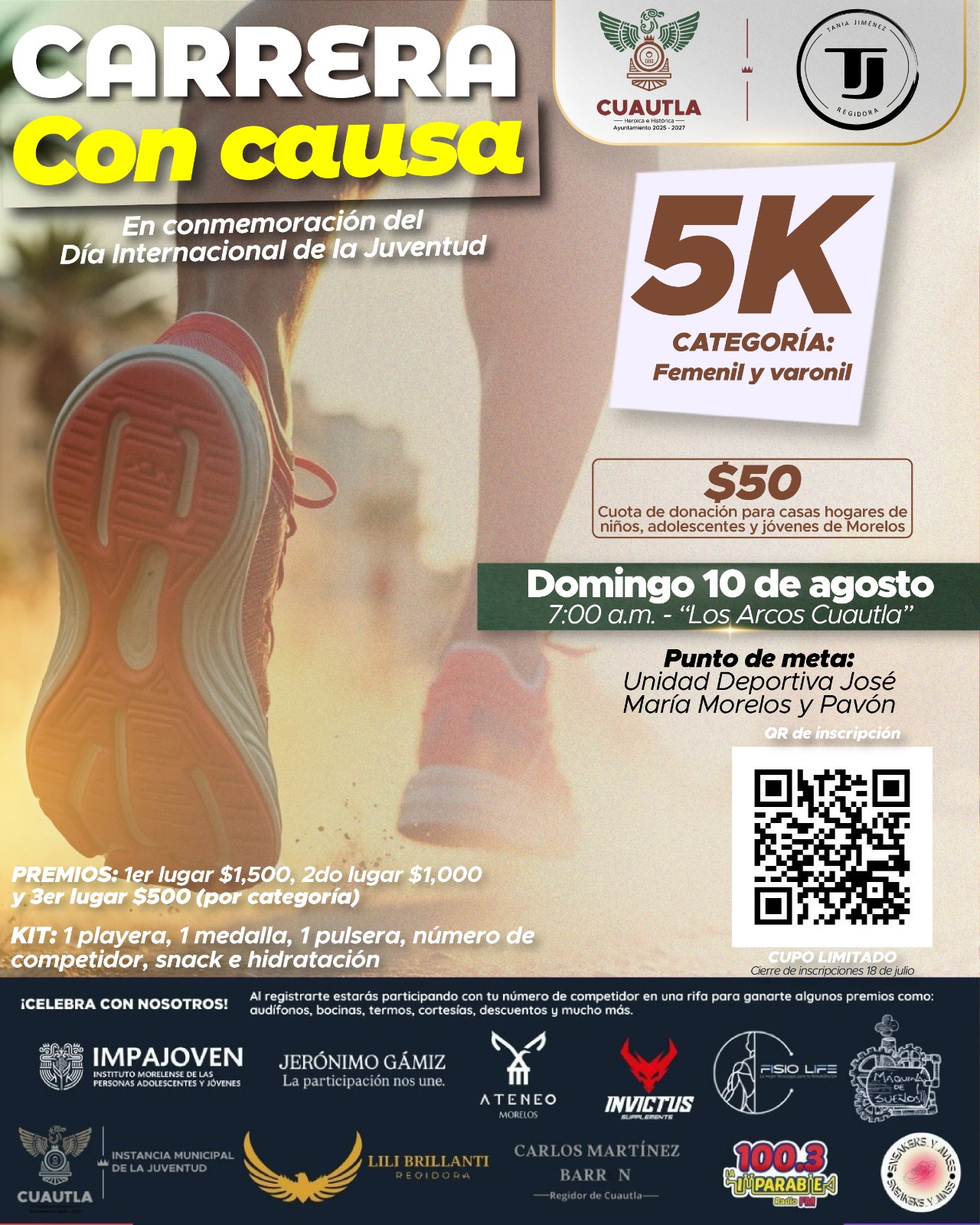 CARRERA CON CAUSA EN CUAUTLA POR EL DÍA DE LA JUVENTUD