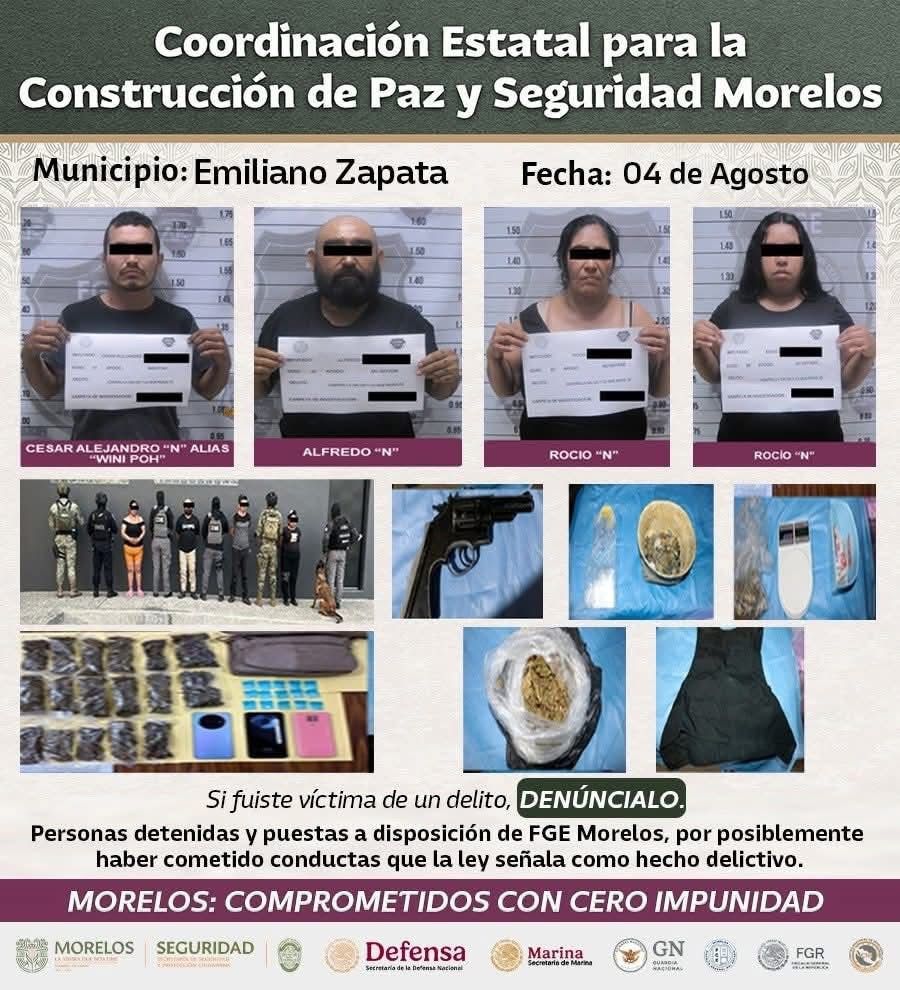 CUAUTLA FORTALECE LA SEGURIDAD: DETIENEN OBJETIVOS PRIORITARIOS Y REDUCEN LA VIOLENCIA