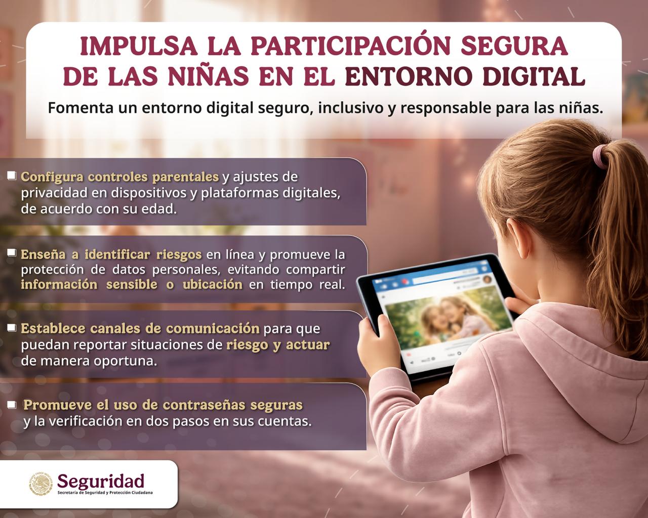 LANZA SSPC ALERTA Y CONSEJOS PARA PROTEGER A NIÑAS EN INTERNET