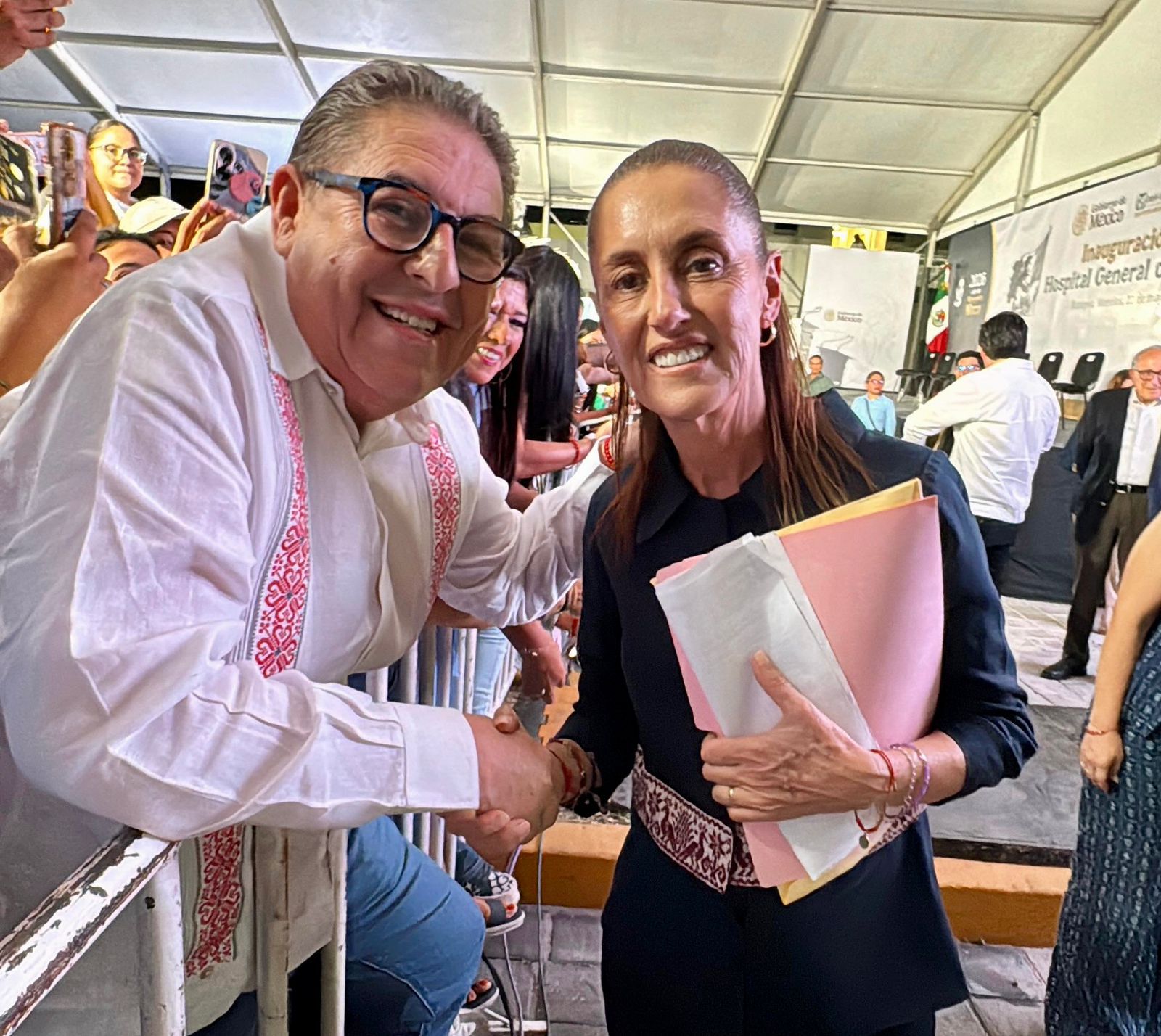 Acompaña Víctor Mercado a Claudia Sheinbaum en inauguración del nuevo hospital de Jiutepec, Morelos