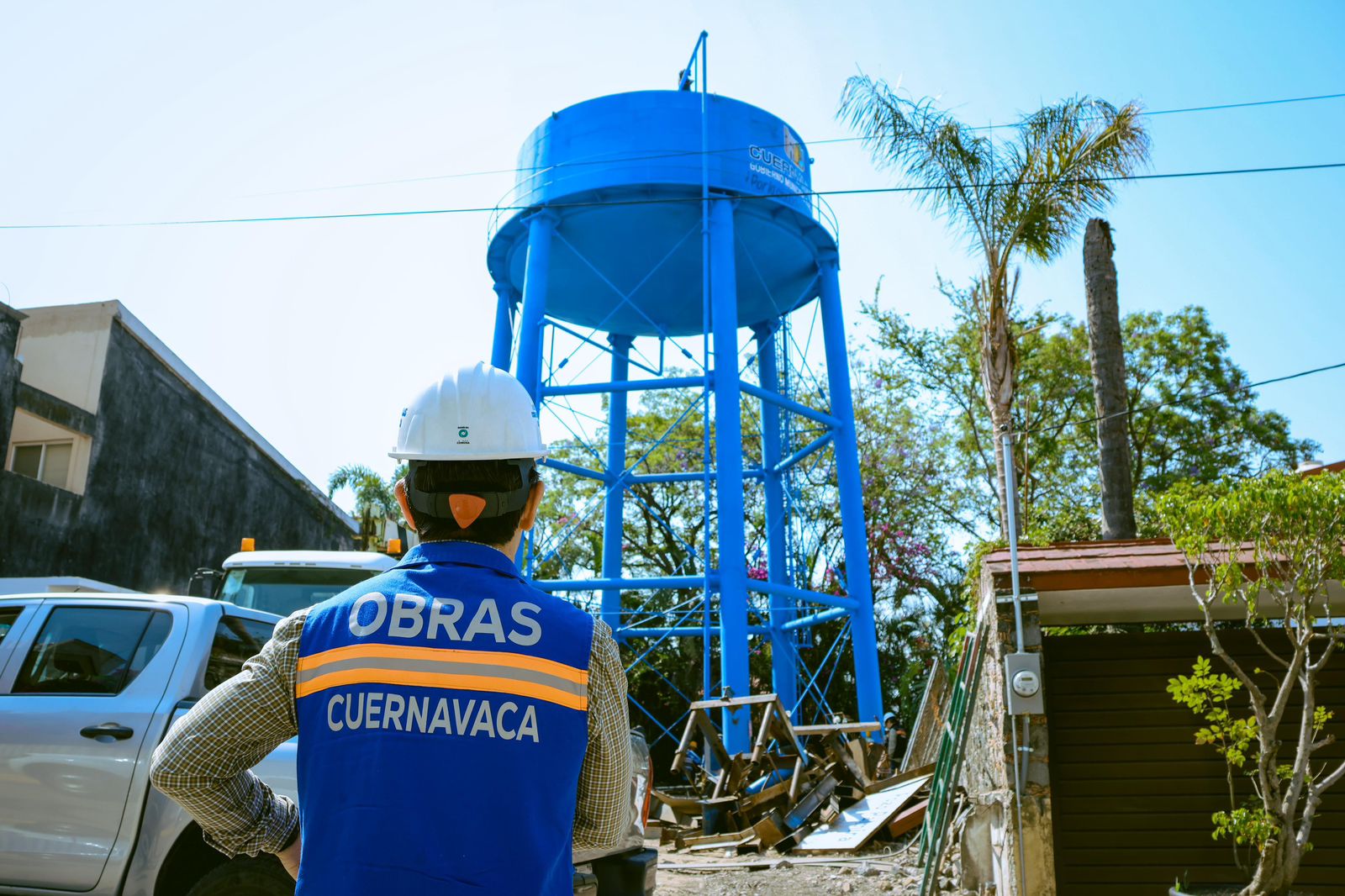 CONCLUYEN TANQUE ELEVADO EN COLONIA PALMIRA DE CUERNAVACA PARA MEJORAR SUMINISTRO DE AGUA