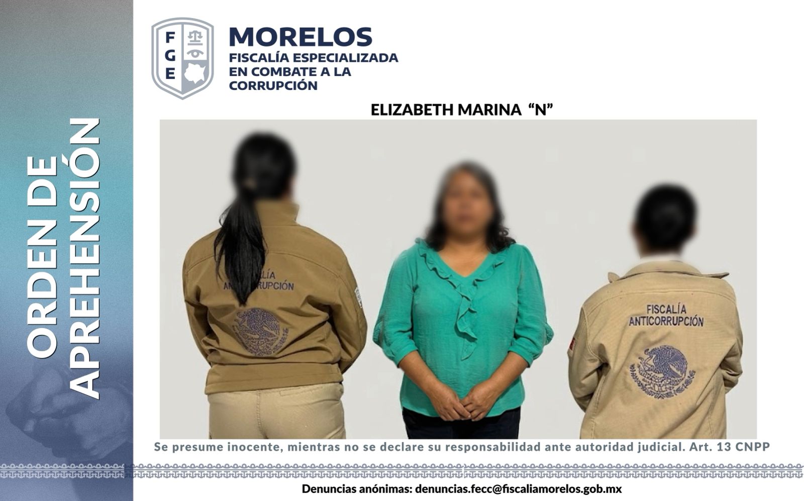 Cae ex funcionaria del Filateq por presunto desvío millonario en Morelos